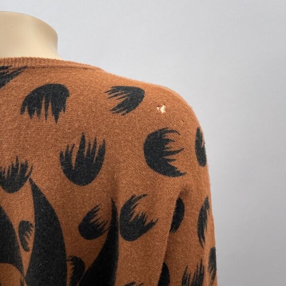80s Vintage Eminent Wool Blend Patterned Sweater Crewneck Womens M *Needs Repair - Picture 6 of 11